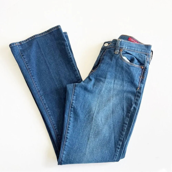 Lucky Brand Sofia Boot Cut Jean Dark Wash Flare Size 10 Long Western Style 10/30 - Picture 4 of 11